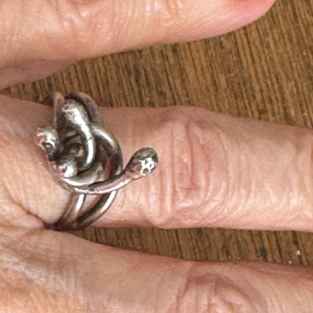 Intricate Silver Serpent Ring